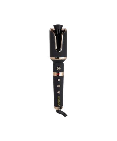 Curly Q Automatic Revolving Curling Iron 360 Rotating Wave Curling Iron with 6 Adjustable Temp and 3 Curl Settings Portable Hair Curler with Auto Rotation Hair Styling Iron Black