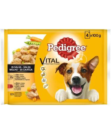 PEDIGREE Pouch - Chicken Beef and Vegetables in Gravy - Wet Food for Adult Dogs - 13 Multipacks of 4 x 100g Bags - Buy Online on GoSupps.com