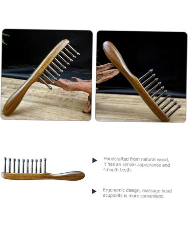 Ipetboom Scalp Massage Comb Wooden Pick Anti-static Head Massage Comb Hair Pick Root Comb Scalp Comb Wooden Hair Comb Wooden Massage Comb Comfortable Massage Comb Wide Comb for Curly Hair - Buy Online on GoSupps.com