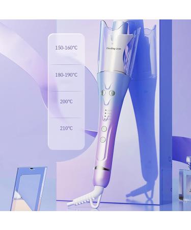 iFCOW Automatic Curling Iron Auto Hair Curler Left & Right Hair Curling Wand with 4 Temperature Adjustable Auto Shut-Off US plug Purple - Buy Online on GoSupps.com