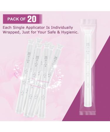 Buy Updated Disposable Vaginal Cream Applicators | 20 Individually Wrapped Hygienic Dosage Applicators for Lubricants & Creams | Feminine Care Essentials - Buy Online on GoSupps.com