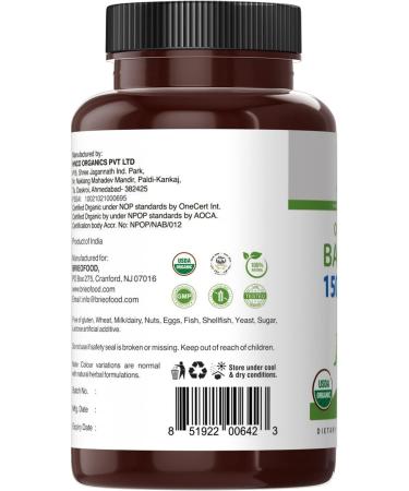 Brieofood Organic Bacopa 1500mg 45 Servings Vegetarian Gluten Free 90 Vegetarian Tablets 90 Count (Pack of 1) - Buy Online on GoSupps.com
