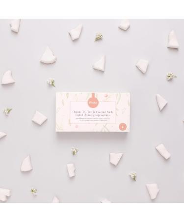 Femallay Organic Tea Tree & Oil Vaginal Cleansing Suppositories for Hygiene 100% Natural Melts for Feminine Care - Buy Online on GoSupps.com