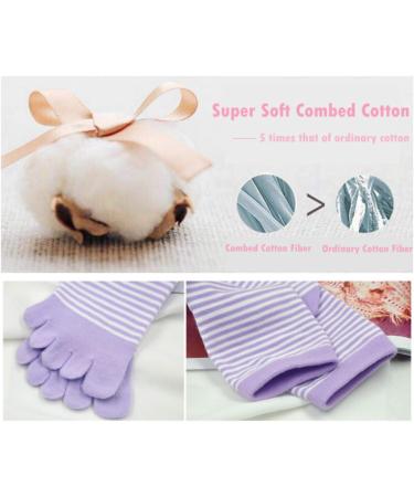 Shop Funny Mogao Caves Toe Socks for Women - Colorful Cotton Five Fingers Sports Socks | Breathable Striped Cat Pattern | EU Sizes 35-41 - Buy Online on GoSupps.com