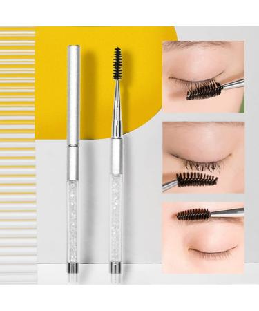 SKYPIA Eyelashes Comb Curlers Mascara & Eyebrow Brush with Cap - WHITE | Travel Makeup Wands - Buy Online on GoSupps.com
