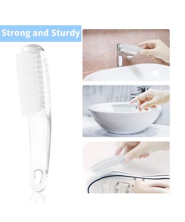 Senignol Handle Grip Nail Brush Set - 8Pcs Fingernail Cleaner Scrubbing Kit for Men, Women, Kids - Multicolor Green - Buy Online on GoSupps.com