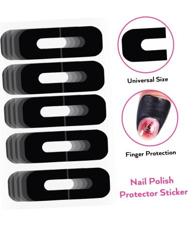 minkissy 500 Sheets protective film Nail Protector Cover patch sticker Protective agent nail Nail Tape tool protector nail polish care Silica gel Nail Polish Protector Sticker 3.00X2.50X0.10CMx5pcs As Shownx5pcs - Buy Online on GoSupps.com