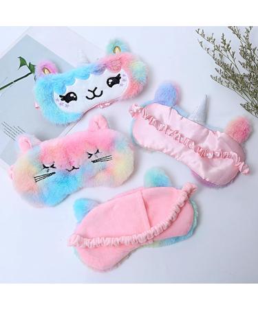 Plush Sleep Face Cover with Gradient Cartoon Design Fashionable Eye Shades for Travel and Home Use - Buy Online on GoSupps.com