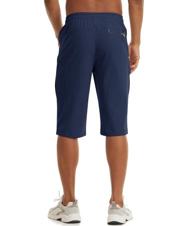 TACVASEN Men's Quick Dry Hiking 3/4 Capri Shorts with Zipper Pockets - Blue, Size 32 - Buy Online on GoSupps.com