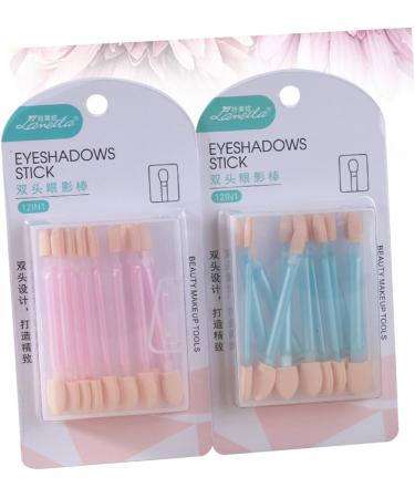 NOLITOY 24pcs Eyeshadow Brush Eye Shadow Makeup Eye Sponge Brush Eyeshadow Applicator Miss Stick Earth Tones - Buy Online on GoSupps.com