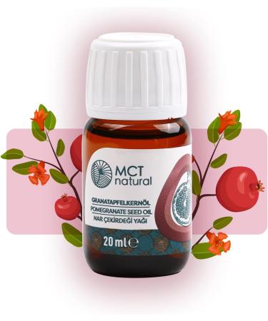 MCT Natural Pomegranate Kernel Oil 20ml | 100% Natural Essential & Massage Oil | Aromatherapy for Itching Relief - Buy Online on GoSupps.com