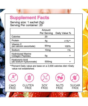 Premium Vegan Collagen Sachet Drink With Vitamin C Whitening Collagen Drinking Powder For Skin 5000mg Collagen Formula - Buy Online on GoSupps.com