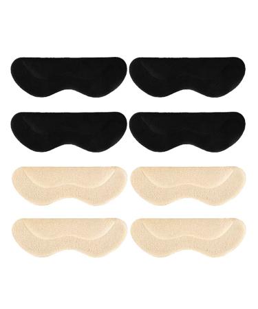 Heel Grips Heel Pads for Loose Shoes  Microfiber Heel Cushion Pads Cushions Inserts for Shoes Too Big Heel Protectors Heel Cushions Prevent Heel Pains and Heel Blisters - (4 Pairs)