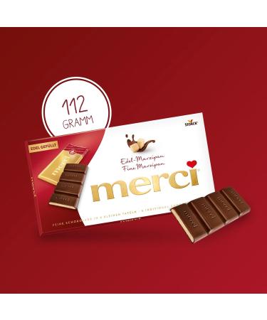 Merci Panel Chocolate with Noble Marzipan - 112g Finest Zartic Chocolate Tablets | Premium International Shipping - Buy Online on GoSupps.com