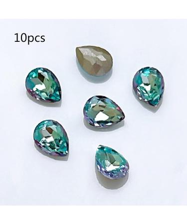 FEIlei 10x/Set Butterfly Nail Rhinestones Square Nail Charms DIY Hearts Nail Art Charms - Buy Online on GoSupps.com
