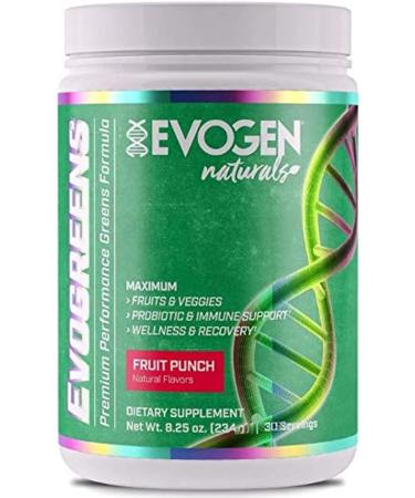 Evogen Evogreens Premium Performance Greens 30 Servings - Fruit Punch - 8.25 Oz