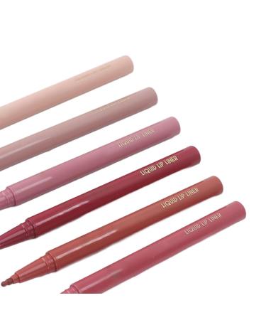 Buy Lip Liner Marker Set - 6 Matte Colors Waterproof & Long-Lasting for Perfect Lips | International Shipping - Buy Online on GoSupps.com