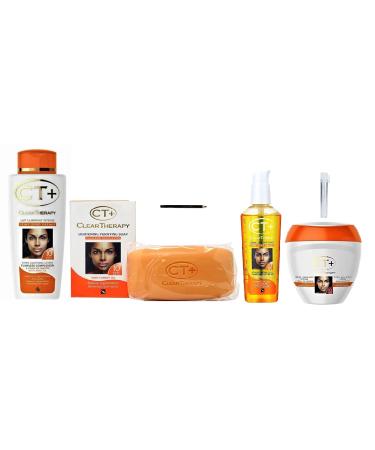 CT+ Clear Therapy Extra Lightening Skin Cream 6.76 & Lotion 8.45oz & Soap 6.17oz & Serum 2.37oz & Liner101 LPS40 Pencil & Sample Fragrance