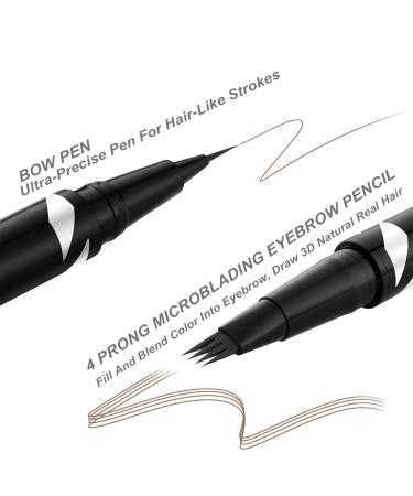 LAVONE 2-in-1 Waterproof Eyebrow Pen - Dual-ended Microblading Pencil & Ultra-Precise Brush for Natural Soft Brown Eyebrows | International Shipping - Buy Online on GoSupps.com