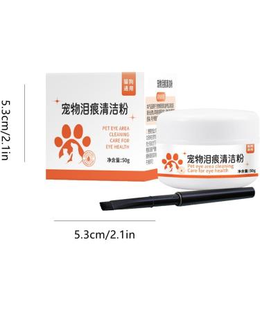 Dog Tear Stain Remover - Mild 50g Dog Tear Stain Remover Powder with Brush - Fast-Acting Pet Eye Cleaning Supplies for Home Pet Hospital - Buy Online on GoSupps.com