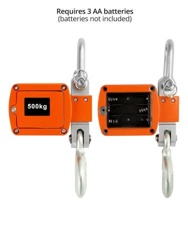 QWORK Digital Hanging Scale 500kg - Aluminum Crane Scale for Wharf Weighing Steel & Fishing - Buy Online on GoSupps.com