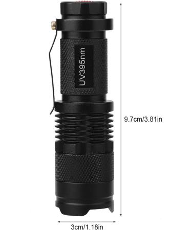 Zerodis Purple Flashlight - 395/365 Nm Black Light for Pets & Invisible Ink Detection | Portable UV Light for Urine Stains & Mini-Tubes - Buy Online on GoSupps.com