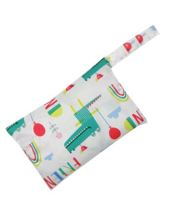 Wet Bags Reusable Nappy Bag Wet Dry Bags Nappy Changing Bags Wet Laundry Bag Waterproof Cloth Nappy Wet Bags Organiser Pouches for Babies Swimming Camping Travel Gym Beach Y6-NPSND(Crocodile)