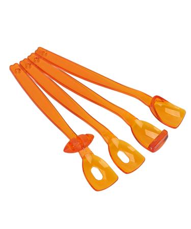 Tongue muscle trainer tongue trainer tongue training device 4 pieces tongue muscle trainer portable mouth lips muscle trainer recovery tool for dysarthria (orange)