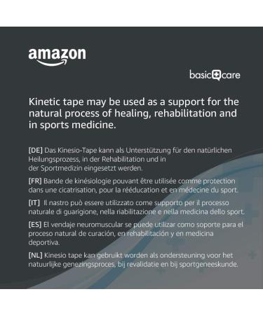 Amazon Basic Care - Kinetic Muscle Sports tape 5m x 5cm Pack of 2 Blue/ Pink Blue Pink - Buy Online on GoSupps.com