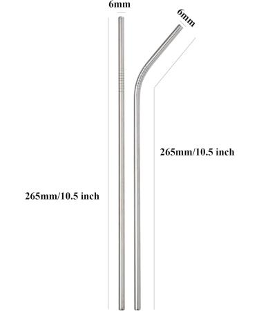 ColorStraw 50Pack Reusable Metal Straws.Ultra Long 10.5 Stainless Steel Drinking Straws in Bulk For Wholesale.265mm Long Straight Curved Metal Drinking Straws for 20/30oz Tumblers Yeti (50Pcs all bent Silver-10.5") - Buy Online on GoSupps.com