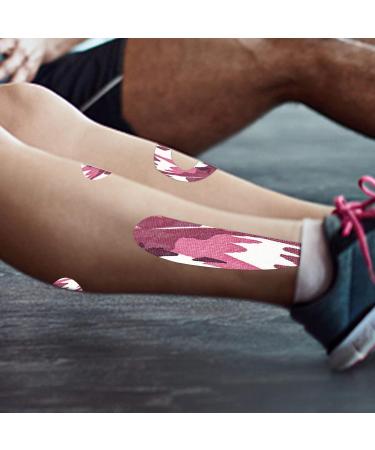 Sports Tape Wrap 5m Adhesive Kinesiology Therapeutic Athletic Tape | High Elastic Basic Cotton Sports Tape Elastic Athletic Tape for Support and Recovery Pink Camouflage 5cm*5m - Buy Online on GoSupps.com