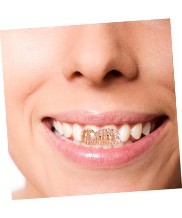 Anneome 1pc Scorpion Single Braces Men Decor Hip Hop Clothes for Men Vampire Decor Single Grill Cap Golden 2X1cm - Buy Online on GoSupps.com