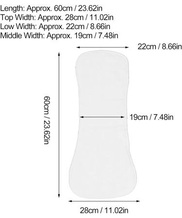 Nappy Cloth Liner Adult Diaper Insert Elderly Care Urinary Diaper Washable Reusable High Absorbent Adult Incontinence Urine Pad (23.62in Length) - Buy Online on GoSupps.com