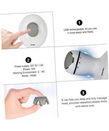 Portable Head Massage Device - Gatuida Neck & Scalp Lounger | International Shipping & Care Tool | ABS White - Buy Online on GoSupps.com