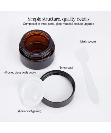 Benecreate 15 Pack Cosmetic Glasses - Dark Amber & White 15ml Round Jars with Black Lids & 2 Spoons for Beauty Lotions - Ideal for International Shipping - Buy Online on GoSupps.com
