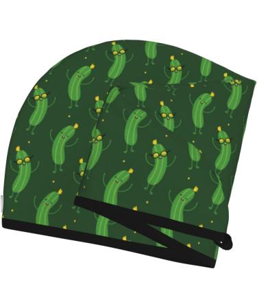 Buy Cute & Funny Cucumber Microfiber Hair Towel | Super Absorbent Coral Velvet Wrap for Long Thick Curly Hair - Quick Dry & Soft for Women - Buy Online on GoSupps.com