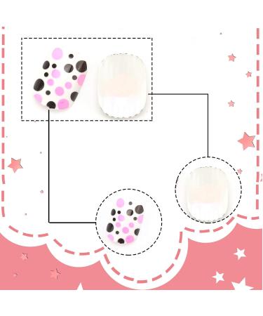 Savita 96-Piece Colorful Pre-Glued Short Fake Nails Set for Kids - Full Cover Nail Art Decoration - Buy Online on GoSupps.com