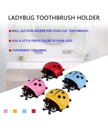 Greatangle Hot Fashion Ladybug Toothbrush Holder - Wall Suction Organizer for Bathroom - Stylish & Functional - Buy Online on GoSupps.com