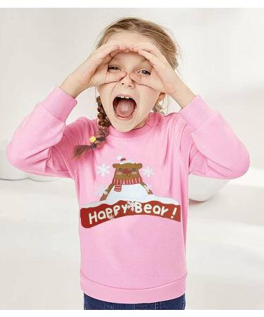 Kids Girls Christmas Jumper Sweatshirt | Xmas Santa Claus Reindeer Tops | 1-7 Years | Cotton Crew Neck | Winter Clothes - Buy Online on GoSupps.com
