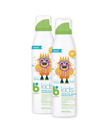 Babyganics SPF 50 Kids Sunscreen Spray UVA UVB Protection | Water Resistant |Non Allergenic 2 Pack (6 Ounce)