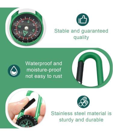 FDCGAS Compass Keychain Set - 5 Colorful Carabiner Compasses for Outdoor Adventures Camping & Party Favors - Buy Online on GoSupps.com