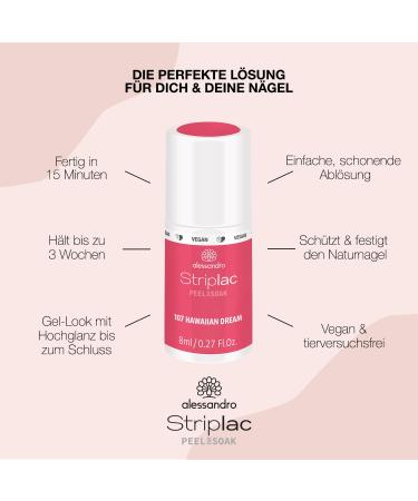 Alessandro Striplac UV Nail Polish - Hawaiian Dream | Gentle Long-Lasting Peel-Off Vegan & Cruelty-Free | 8 ml - Buy Online on GoSupps.com
