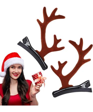 Christmas Reindeer Hair Clips - Dragon Horn Hair Ornament - Deer Horn Barrettes Ornament Accessories for Friends Women Family coffee dragon corner - Buy Online on GoSupps.com