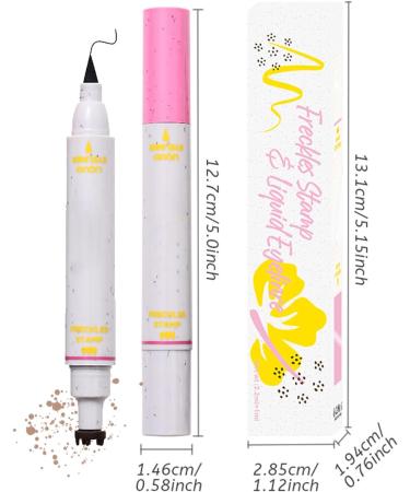  Bexdug Waterproof Freckles - Dot Makeup Pen 2-in-1 Waterproof Faux Freckles & Eyeliner Long-Lasting Natural Look for Women and Girls Skin Beauty - Buy Online on GoSupps.com