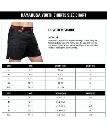 Hayabusa Hexagon Kids MMA Shorts - Medium | High-Quality MMA Gear for Children - Buy Online on GoSupps.com