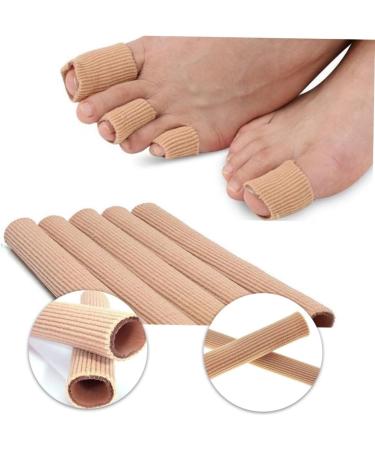 Plafope 2pcs Gel Finger Toe Cover - Silicone Thumb Protector Bandages for Finger Support and Wound Healing - Flesh Color - Buy Online on GoSupps.com