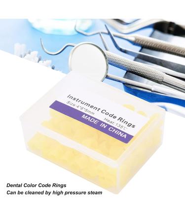 100 Non-Toxic Silicone Dental Color Code Rings - Yellow Orthodontic Instrument Bands for Easy Identification - Buy Online on GoSupps.com