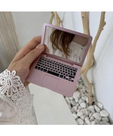 Khakho Laptop Shaped Makeup Mirror - Portable Travel Mirror in Pink - Buy Online on GoSupps.com