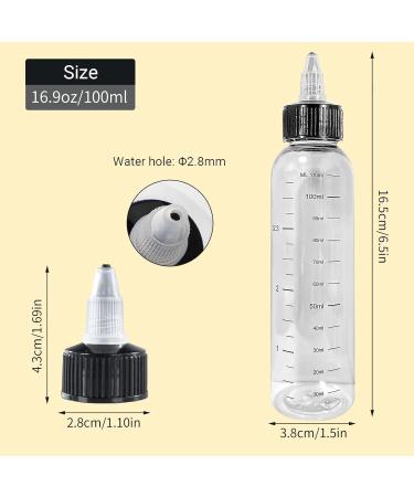 2Pcs Hair Oil Applicator Bottle Set - 120ml Squeeze Bottle for Salon Hair Care & Coloring - Ideal for Art & Glue - Buy Online on GoSupps.com