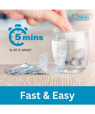 Retainer Cleaning Tablets - 120 Count for 4 Months Supply - Stain-Free & Fresh Brite - Cleaner for Retainer, Mouth Guard, Dentures, Aligners - Buy Online on GoSupps.com
